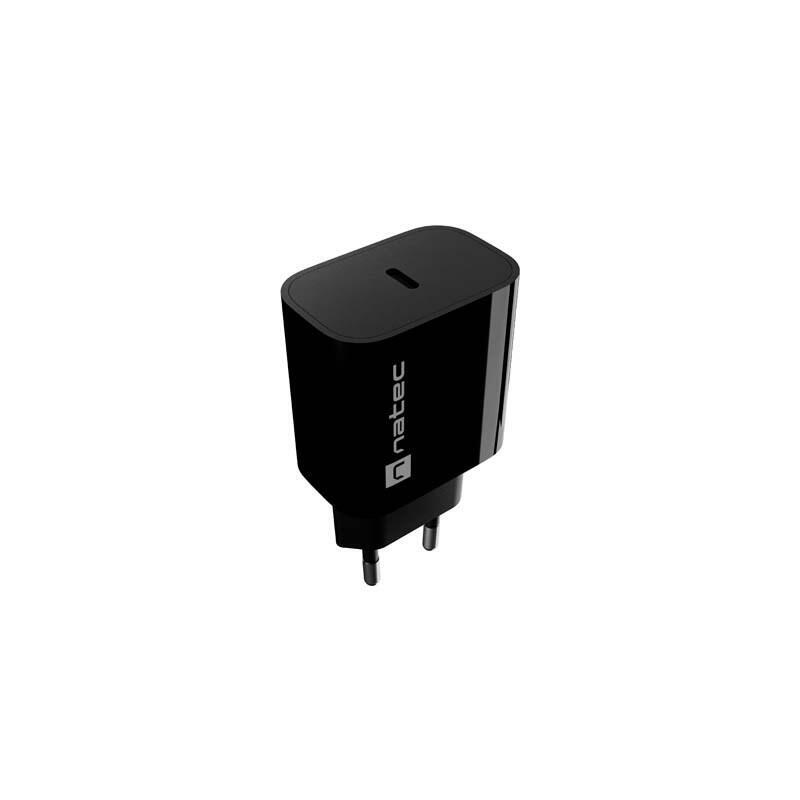 Cargador De Red Natec Ribera 1x Usb-C 20w Negro