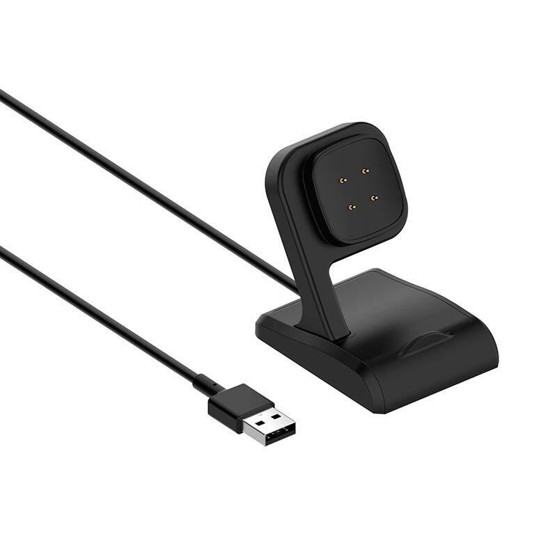Cargador Fitbit Versa 3 / Versa 4 Con Soporte Negro