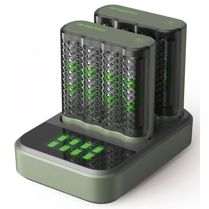 Cargador Gp Recyko M452 8-Fach Lcd-Model Docking St. + 4x Aa Nimh 2600mah