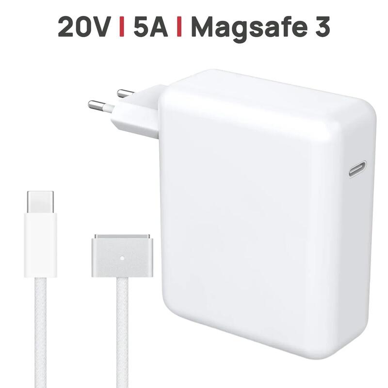 Cargador Mac Book Air Pro M1 M2 M3 M4 67w Magsafe 3 Cable Trenzado Usb C A T De 2