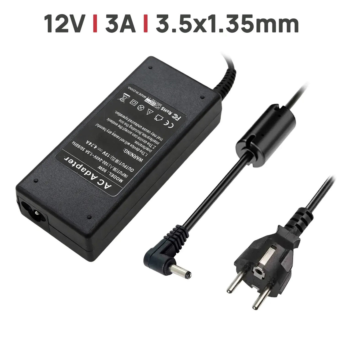 Cargador Para Portátil Medion Akoya S2211 S2217 S2218 12V 3A 24W 3.5X1.35Mm