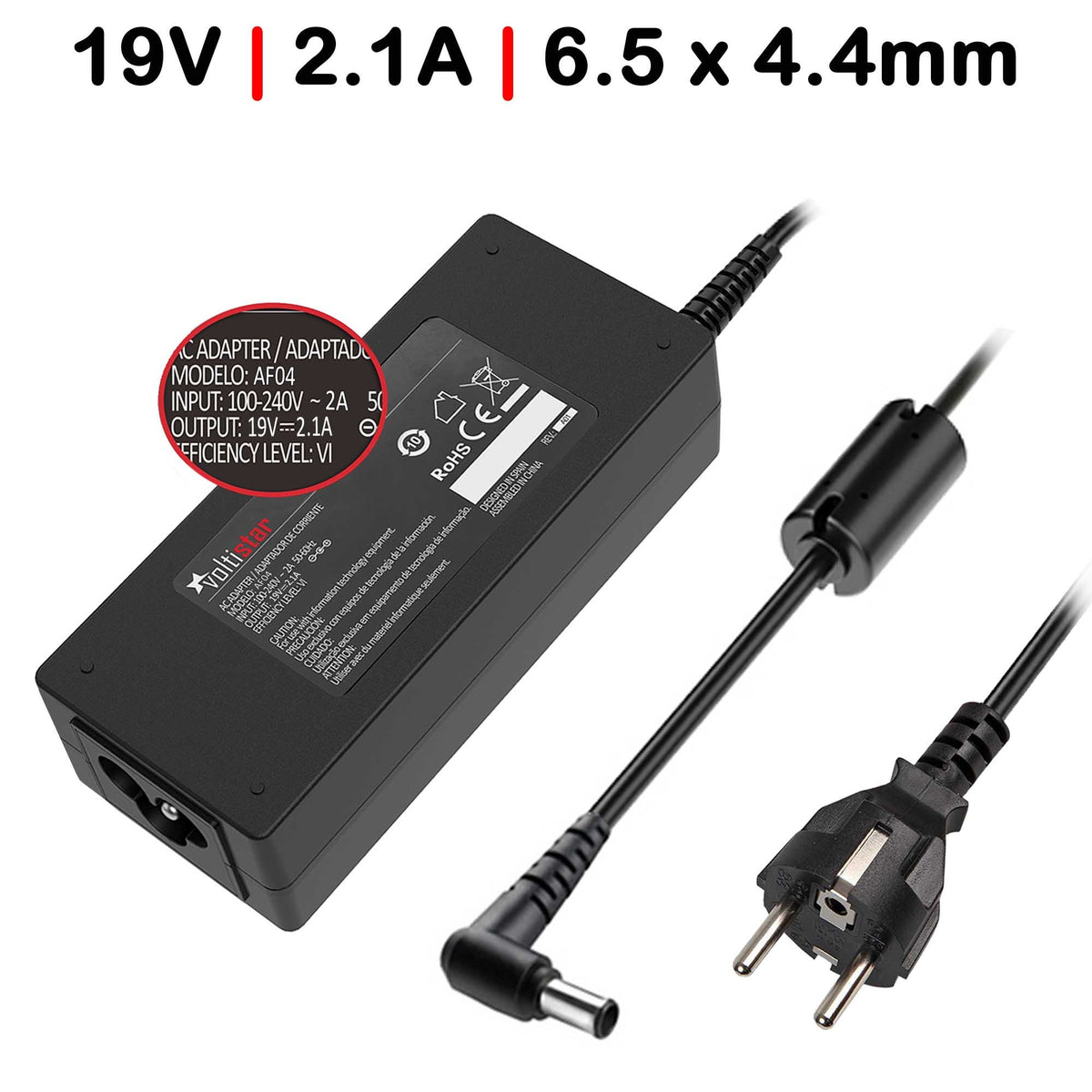 Cargador Para Monitor 19V 2.1A 6.5 X 4.4Mm 40W