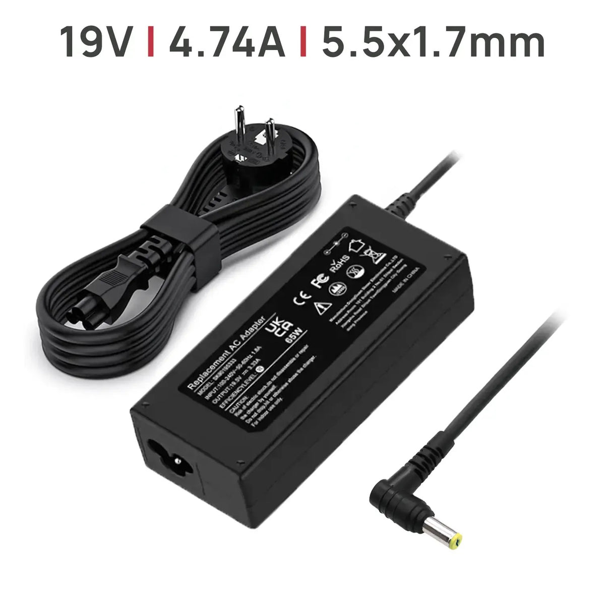 Cargador Oem Para Portátil Acer 19V 4.74A 90W 5.5X1.7Mm