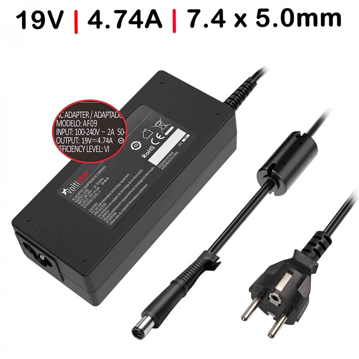 Cargador Para Portátil Hp Elitebook 8440P 8460P 8530P 8530W 8560W 8730W Touchsmart Tm2T