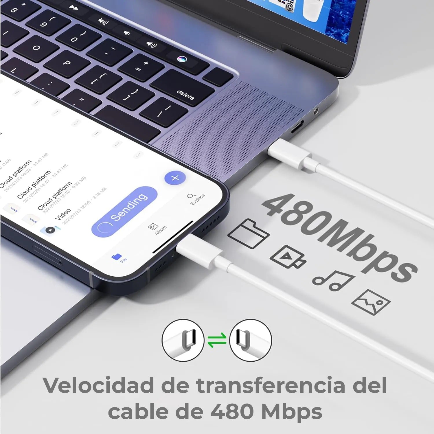 Cargador Para Portátil Apple Macbook Usb-C 96W Blanco