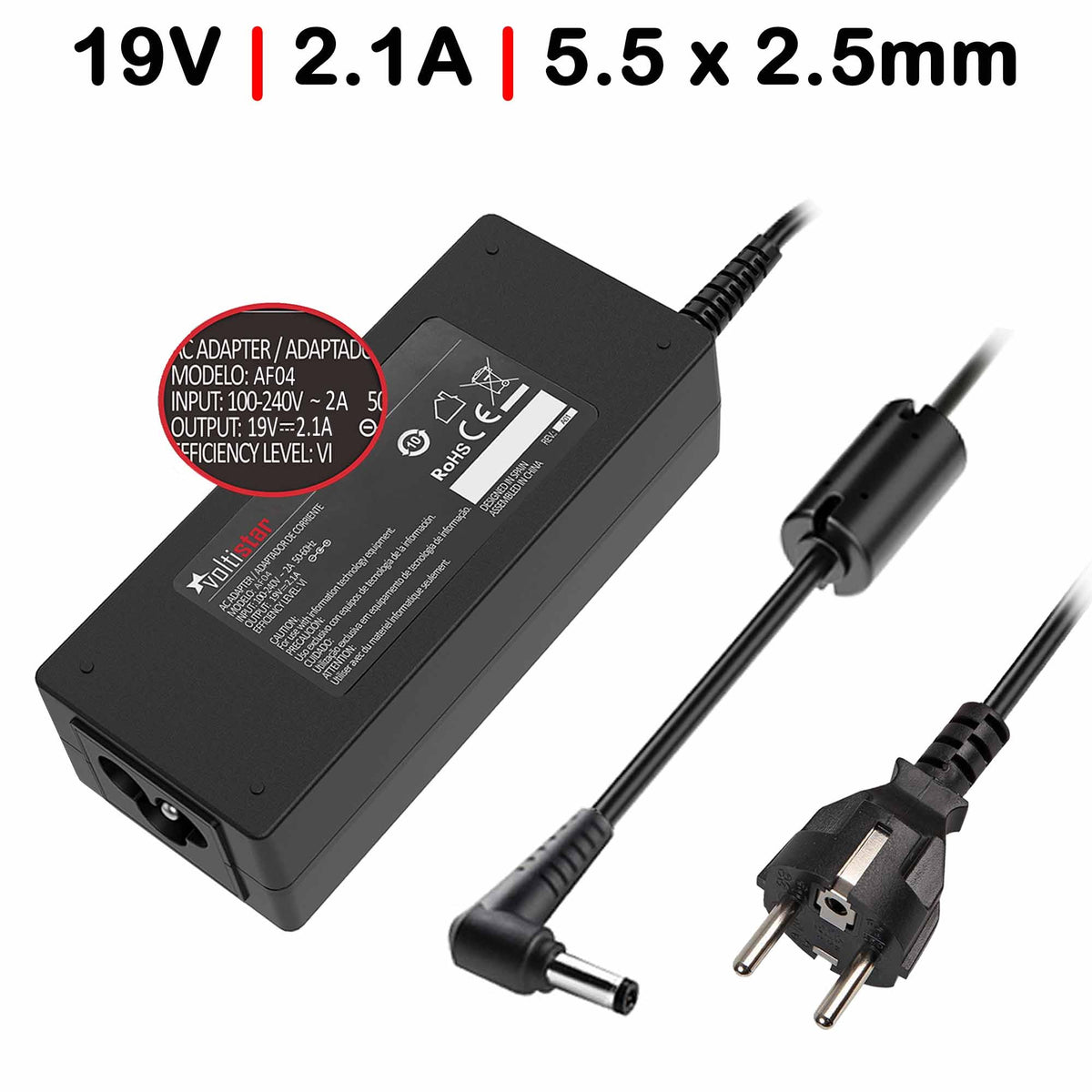 Cargador Para Portátil Toshiba Mini Nb200 Nb205 Nb300 19V 2.1A