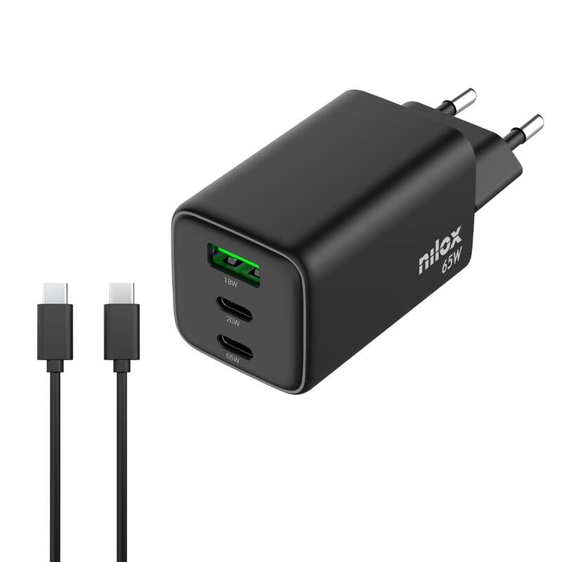 Cargador Universal Gan 65w 3puertos