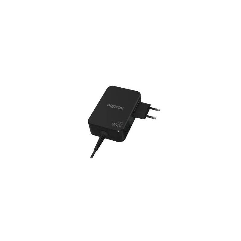 Cargador Usb Gan Approx 90w Cable Usb-C Soldado 1.8m Pd Color Negro