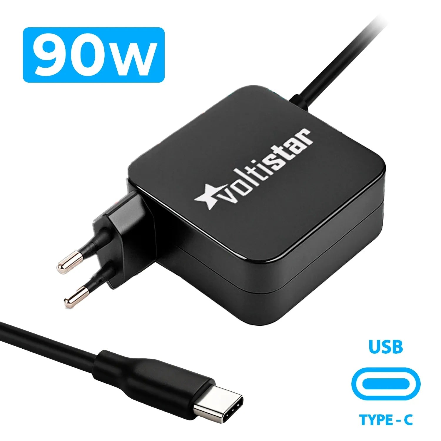 Cargador Usb Tipo-C Usb-C 90W 5V-3A 5.2V-2.4A 9V-3A 12V-3A 15V-3A 20V-4.5A 20.3V-4.3A