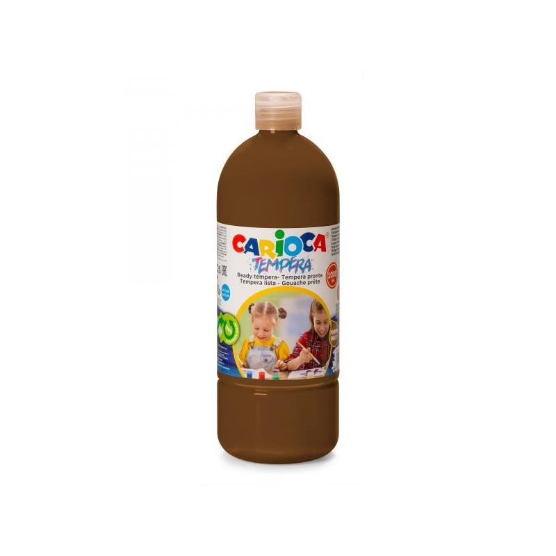 Carioca Botella De Tempera 1000ml - Colores Superlavables - Faciles De Mezclar - Aplicable En Materiales Porosos - Alta