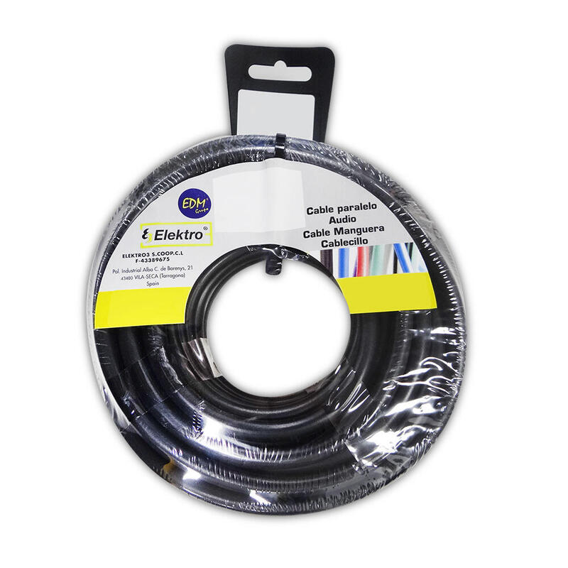 Carrete Cablecillo Flexible 6mm. Negro 10mts Libre De Halógenos