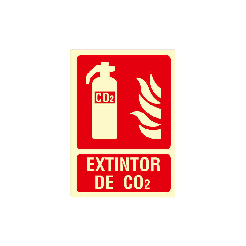 Cartel De Señalización Extintor De Co2