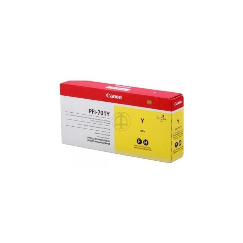 Cartucho Original Canon Pfi-701 Amarillo - Pfi701y Ml-700
