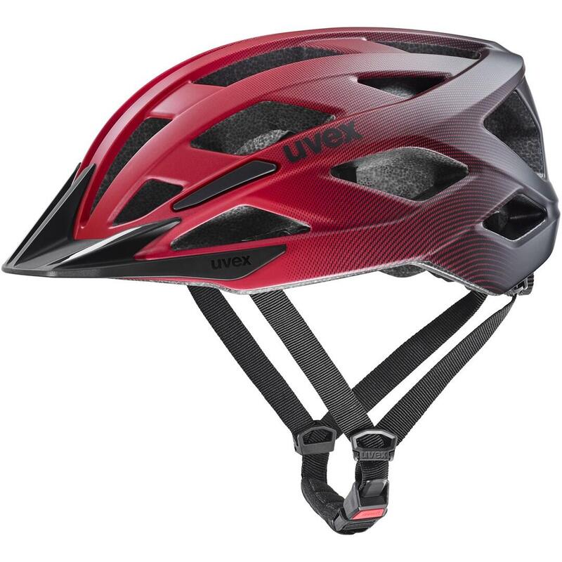 Casco De Ciclismo Uvex I-Vo 2 56-60cm, Rojo/Negro Mate