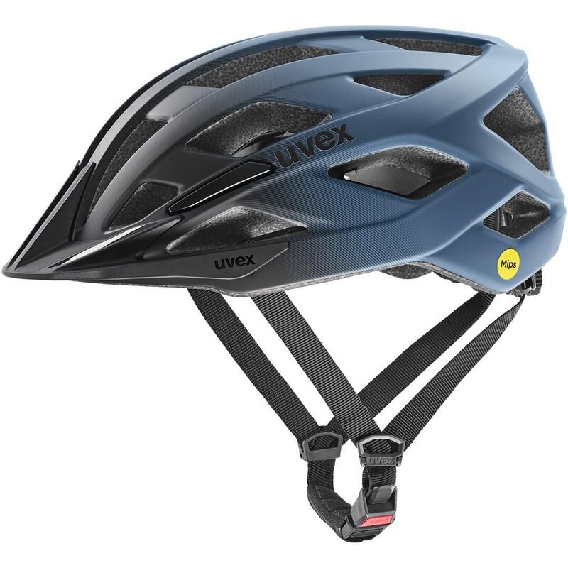 Casco De Ciclismo Uvex I-Vo 2 Mips 56-60cm, Azul Piedra/Negro Mate