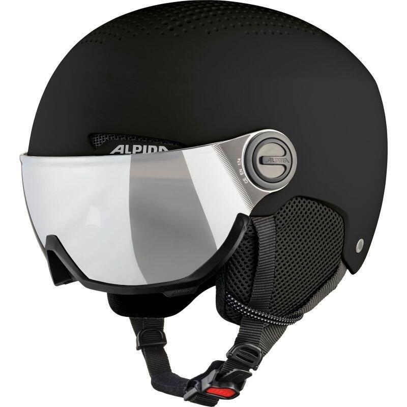 Casco De Invierno Alpina Arber Visor Q Lite Negro Mate 54-58