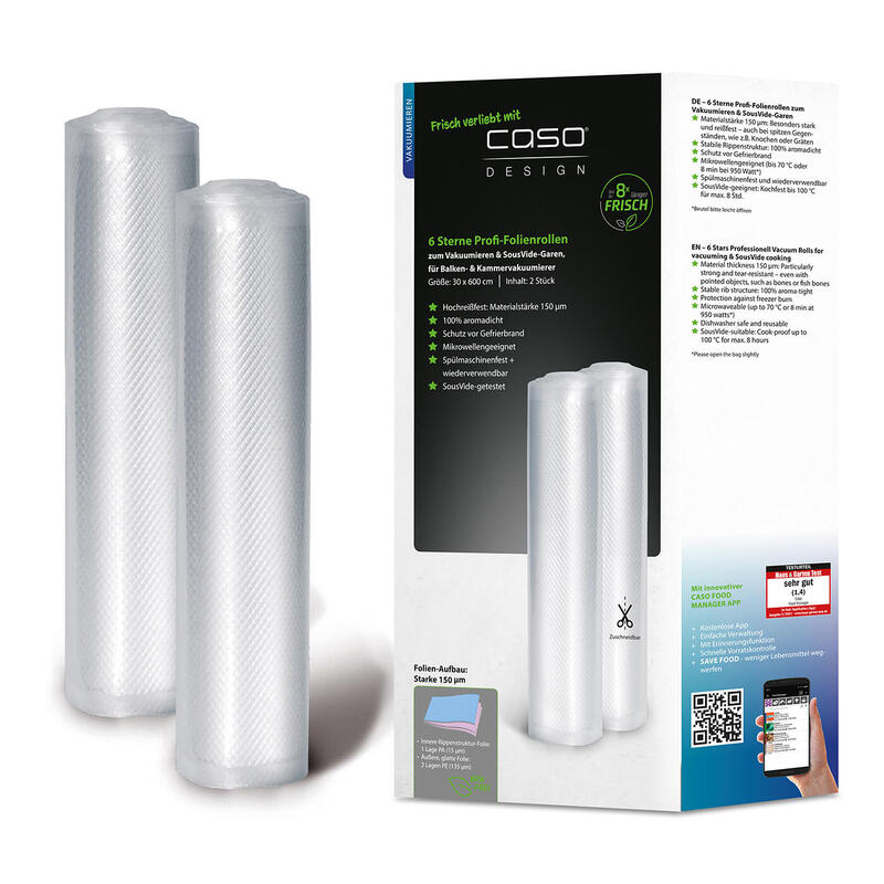 Caso Vacuum Rolls 01248 30x600 Cm, 2 Pcs