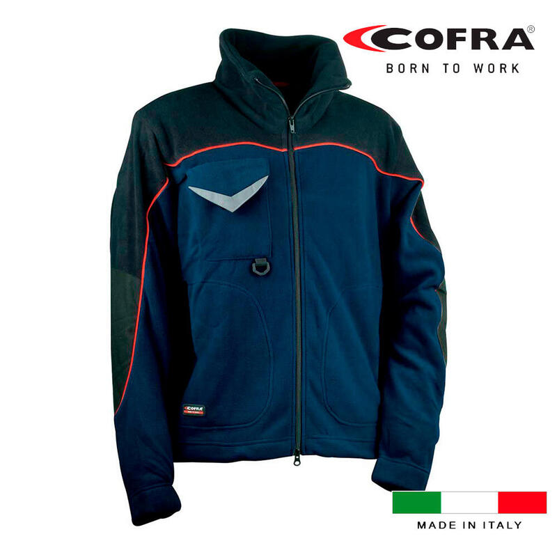 Cazadora Forro Polar Rider Azul Marino Negro Cofra Talla Xl