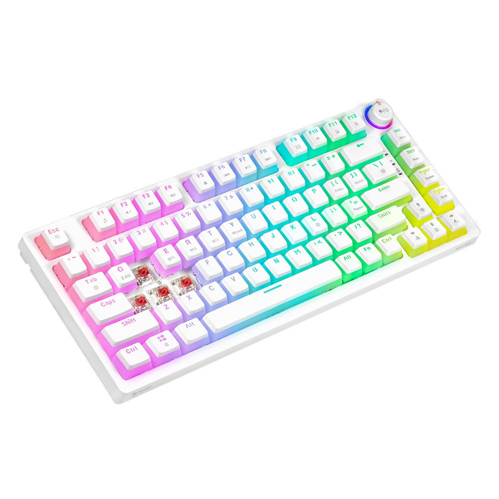 EAN 5901986049296 - Savio Phenix WHITE GAT RED PUD teclado Juego USB + Bluetooth QWERTY Internacional de EE.UU. Blanco imagen 4