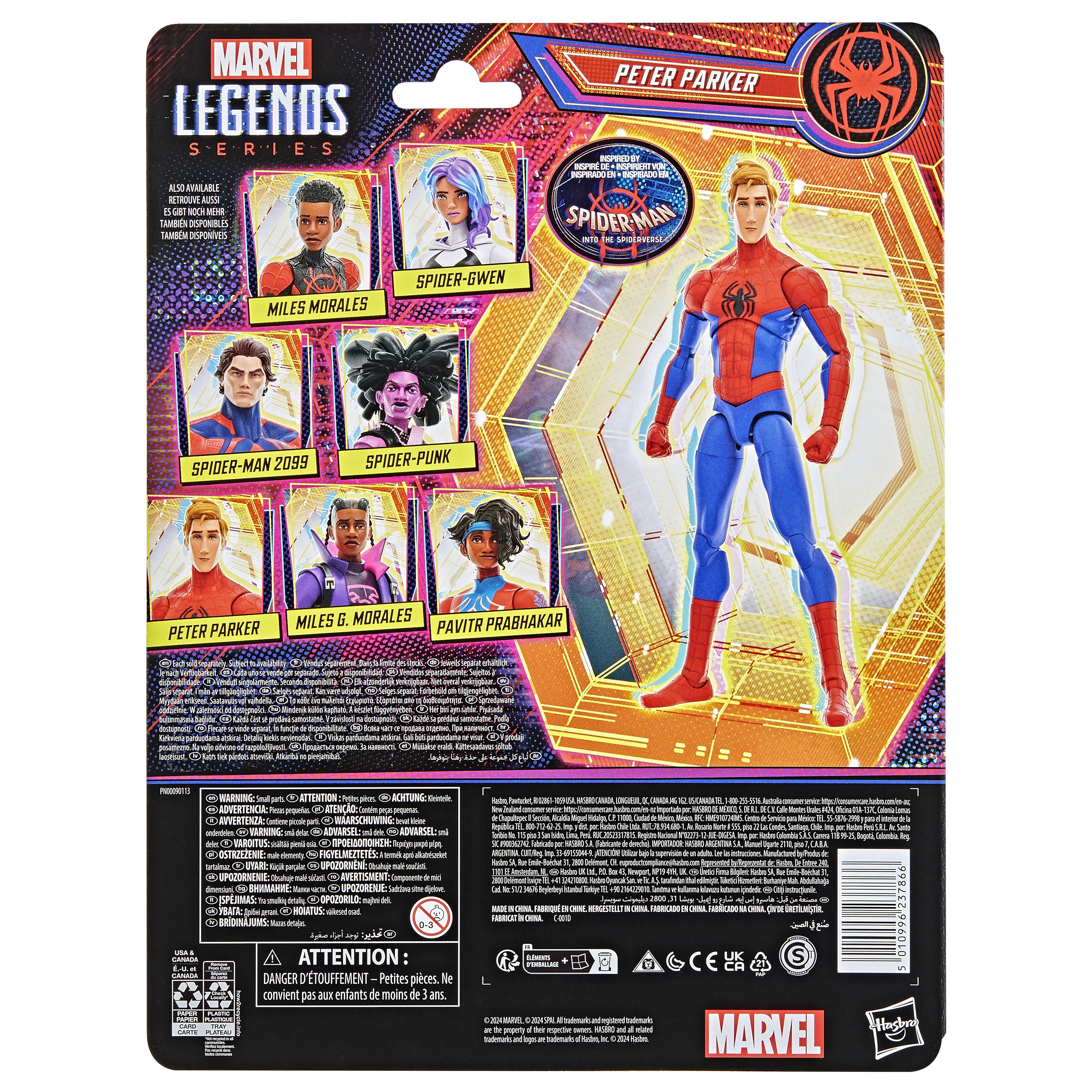 Figura Hasbro Marvel Legends Series Spider Man Across The Spider Verse Peter Parker
