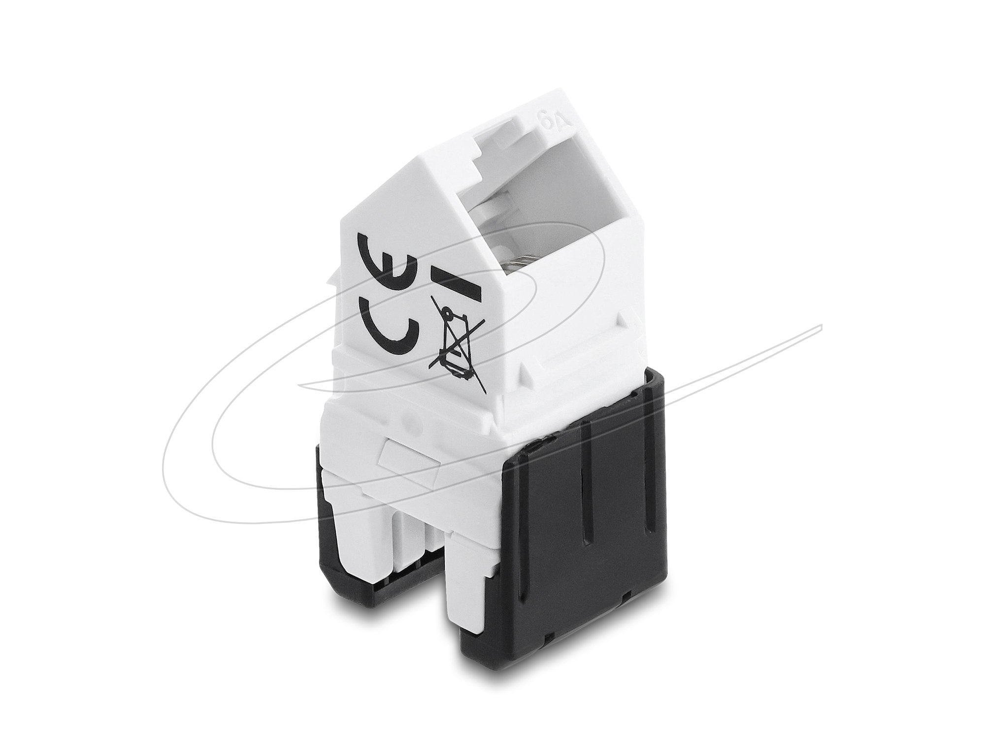 Delock Keystone Modulorj45 Hembra A Lsa Cat.6a 45° Angulare Hembra Ungeschirm