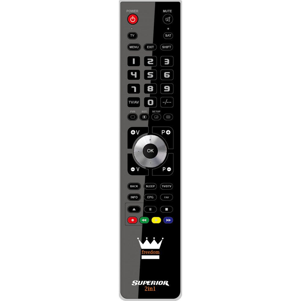 EAN 8054242080223 - Superior FREEDOM 2v1 mando a distancia RF inalámbrico DTT, DVD/Blu-ray, Centro multimedia, Media player, imagen 1