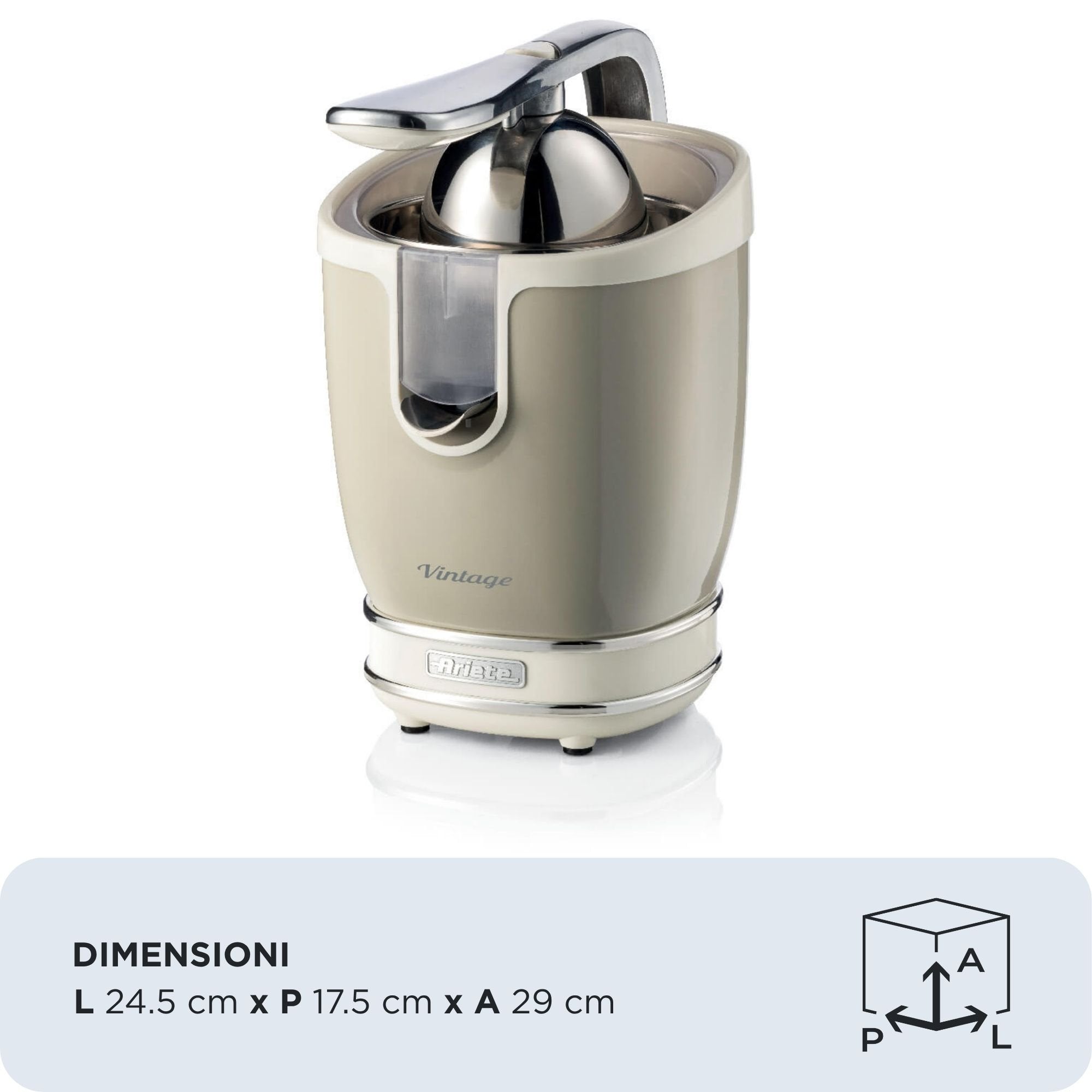 EAN 8003705118133 - Ariete 0413/03 prensa de cítricos eléctricos 0,6 L 85 W Beige imagen 2