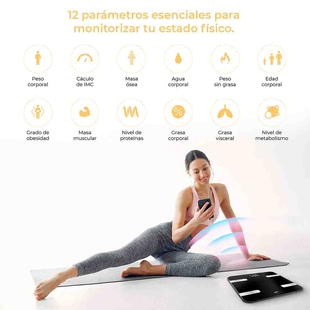 Báscula Bluetooth Grunkel Negra Fitblue300black