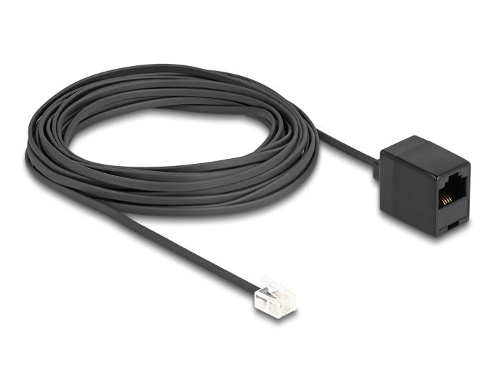 Delock Cable Telefono Rj11 Macho A Rj45 Hembra Negro 10 M