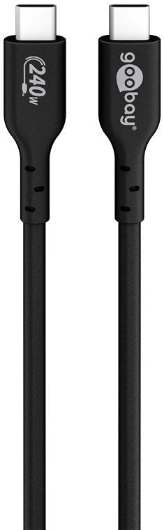 Cable De 1,00m Usb 2.0 480mbit/S Pd240w Usb-C Macho A Usb-C Macho Negro Datos Y Carga