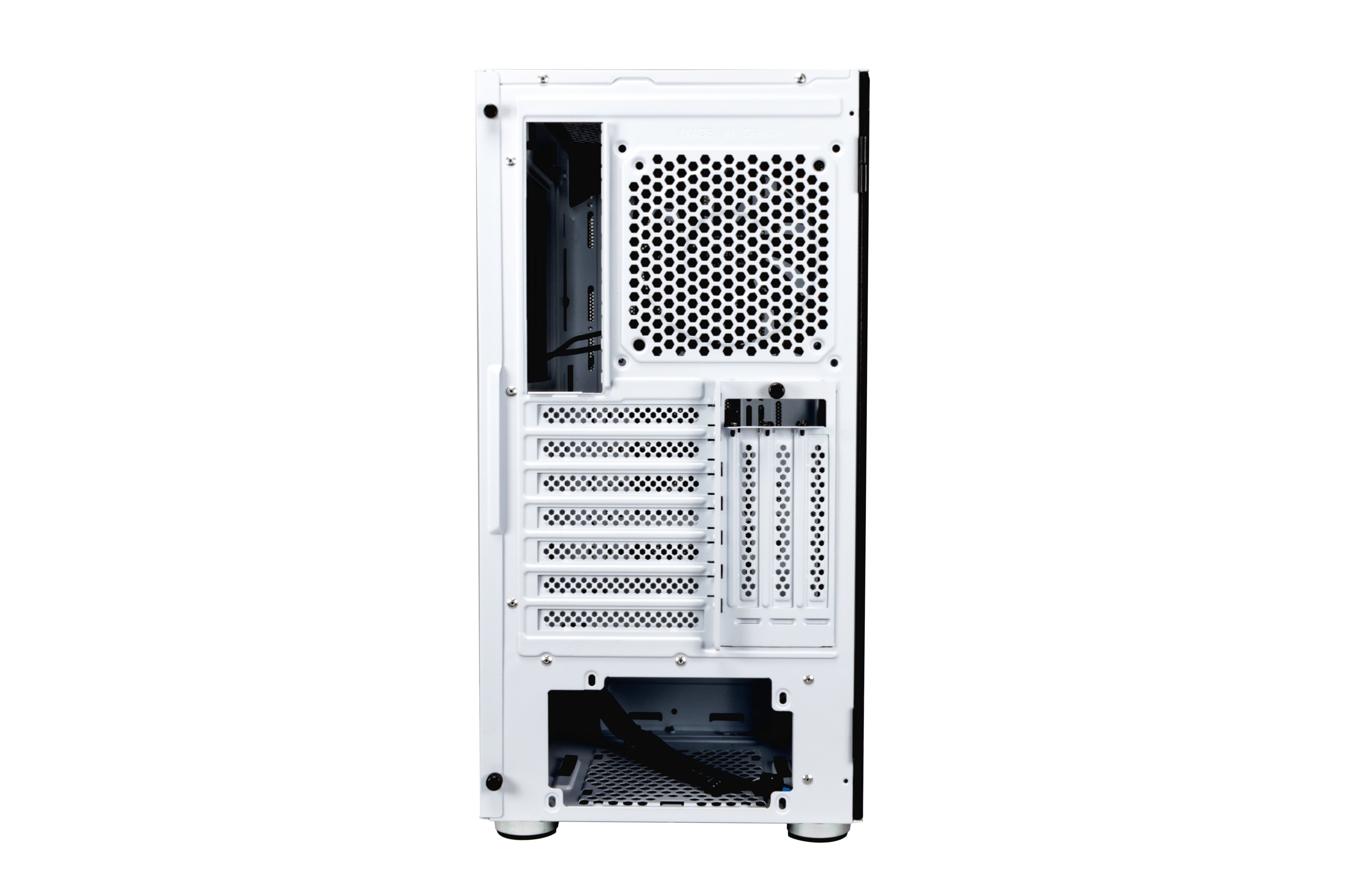 Caja Pc Abysm Atx Case Danube Kamp White Argb-Tempered Glass- 1xusb 3.0+2xusb2.0 - 4 X Fan 12cm Argb -Argb Hub