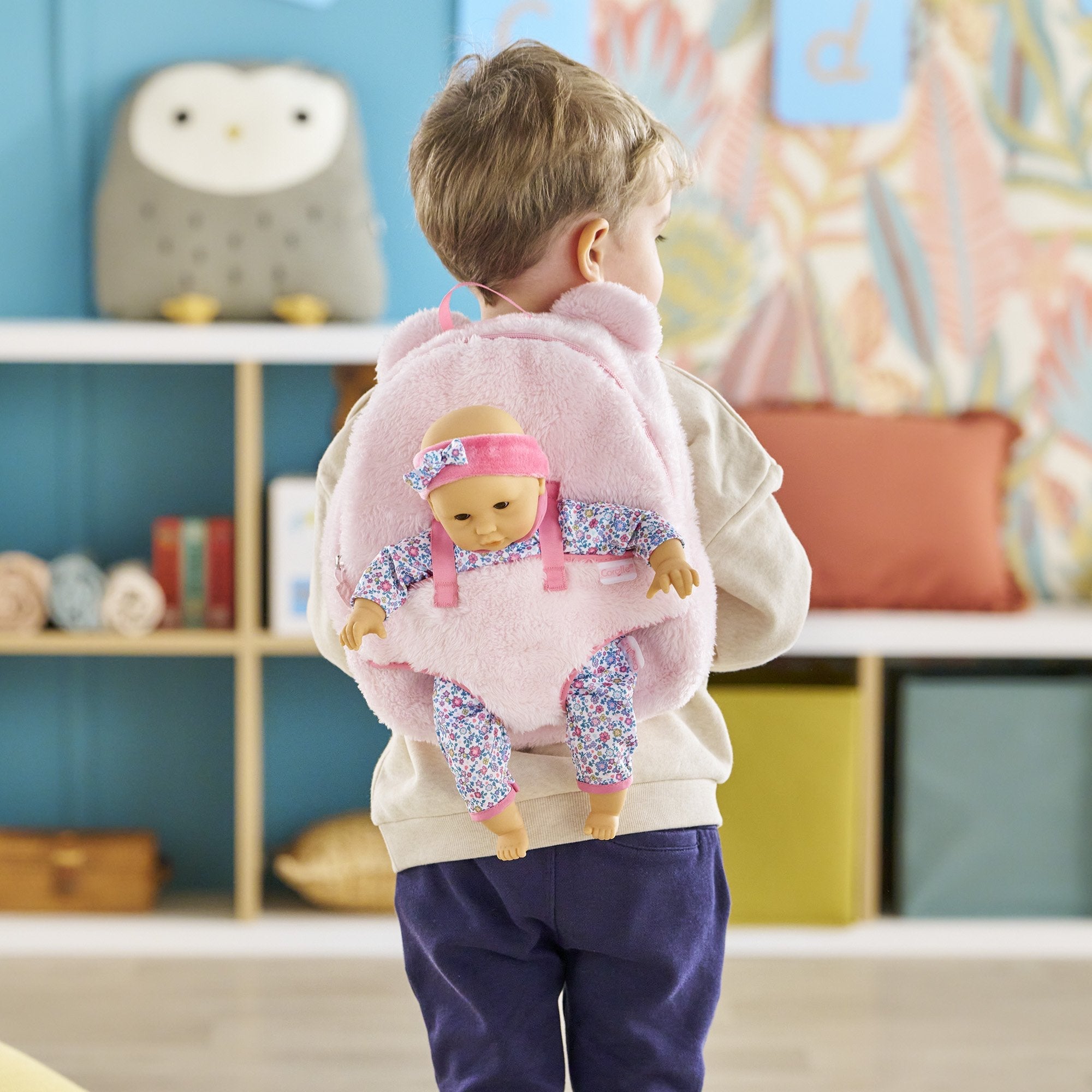 Simba-Dickie Mon Premier Poupon 30cm Plüschrucksack + Trage (Rosa/Rosa) 9000111170