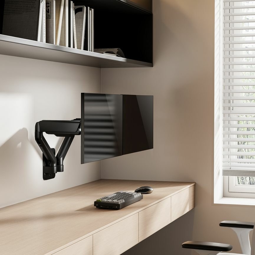 Equip Soporte De Pared Orientable Para 2 Pantallas De 17'-32' Brazo 564mm Muelle De Gas Hasta 9kg