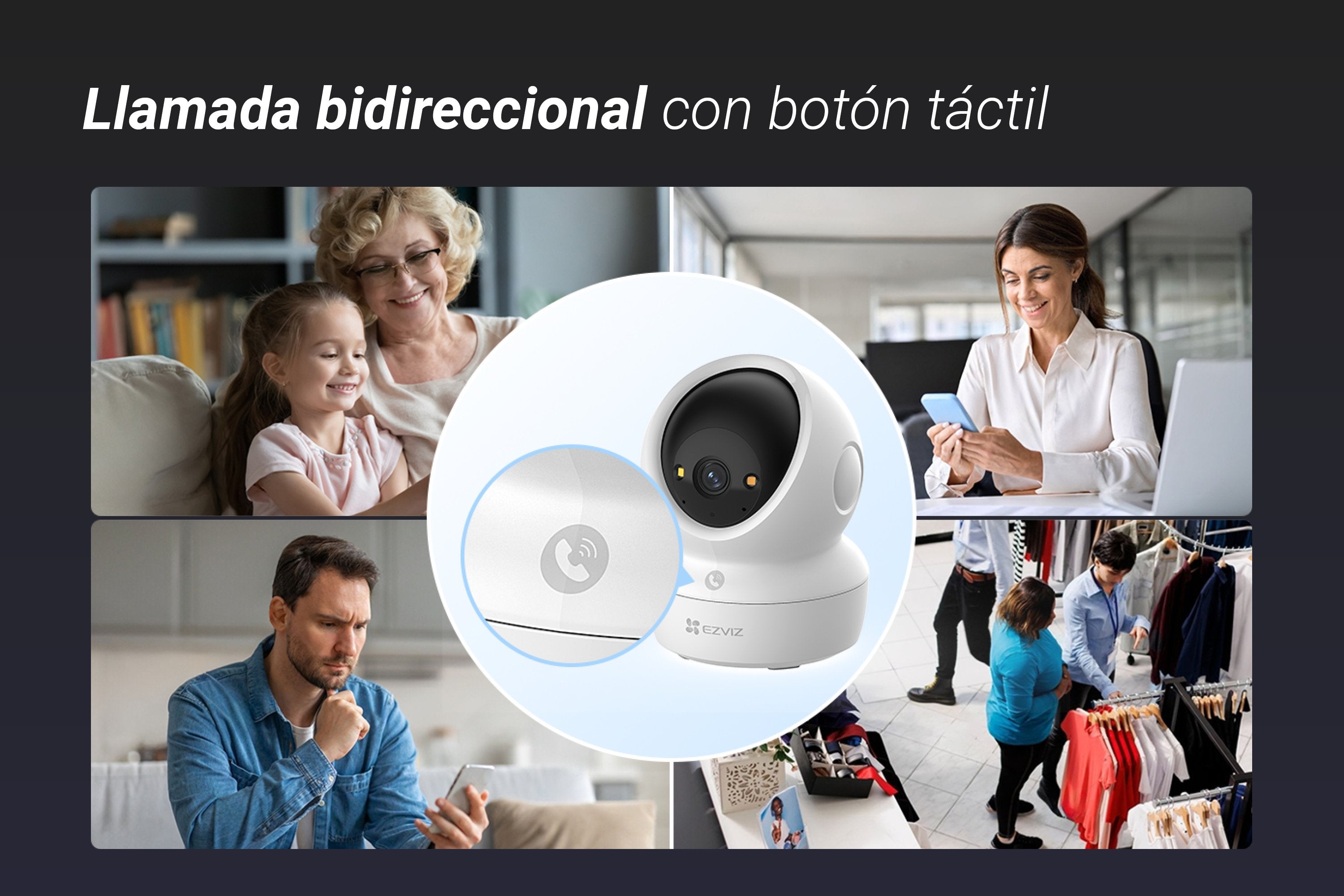 EAN 6941545642147 - EZVIZ H6c G1 3K Esférico Cámara de seguridad IP Interior 2880 x 1620 Pixeles Techo/Pared/Escritorio imagen 23