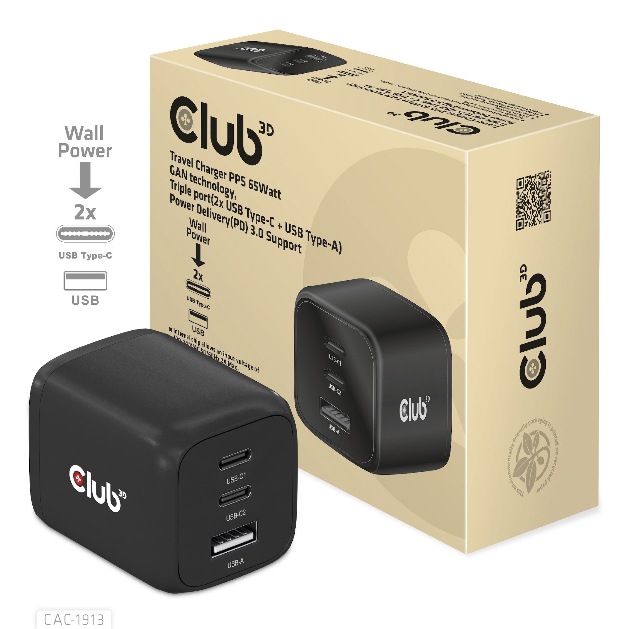 EAN 8719214472658 - CLUB3D CAC-1913 cargador de dispositivo móvil Teléfono móvil, Portátil, Smartphone, Universal Negro Corri imagen 6