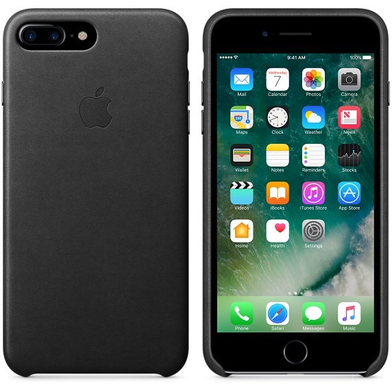 Apple Case Iphone 7 Plus Leather Case Black Mmyj2zm-A
