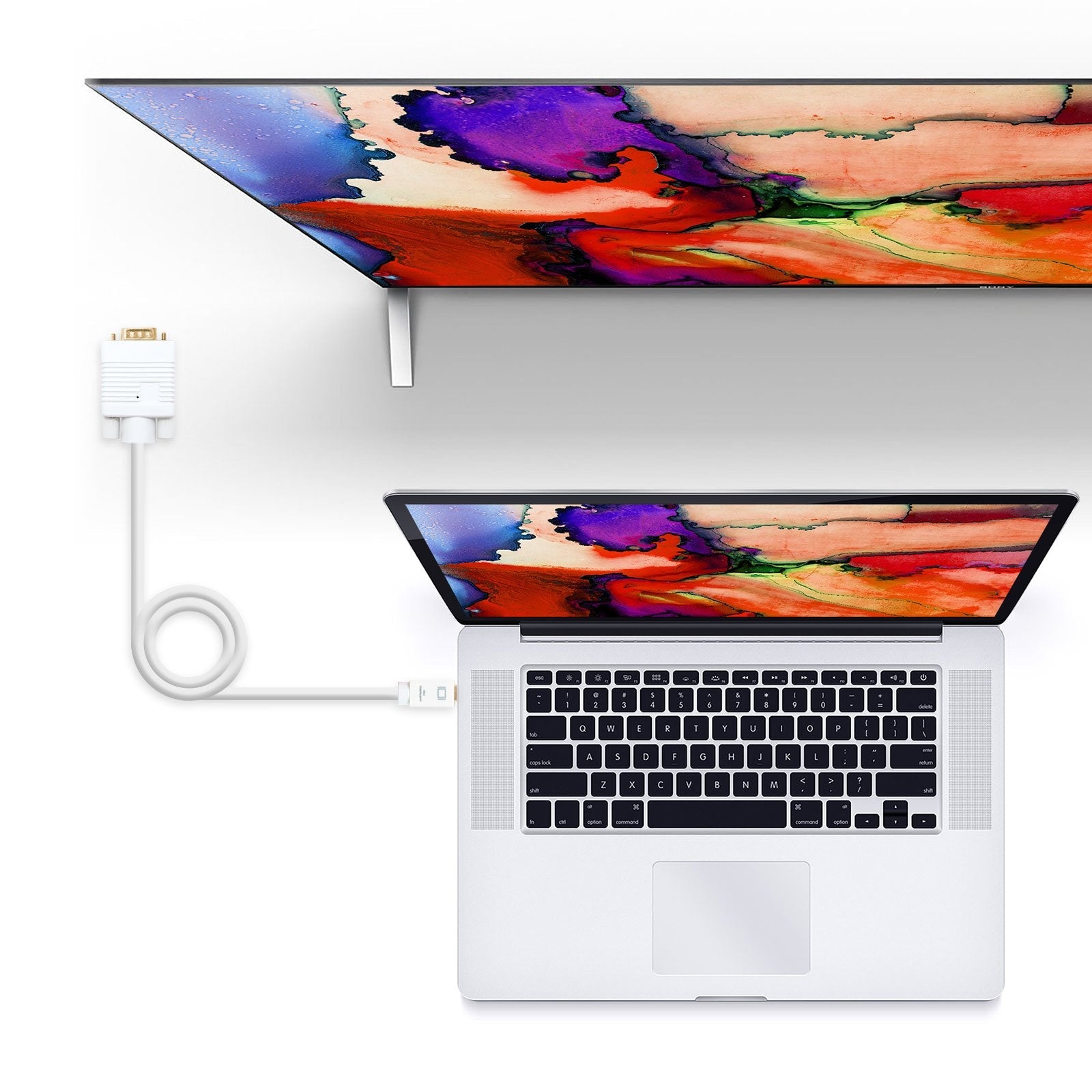 Nanocable Cable Conversor Mini Dp Macho A Vga Macho 5m - Blanco