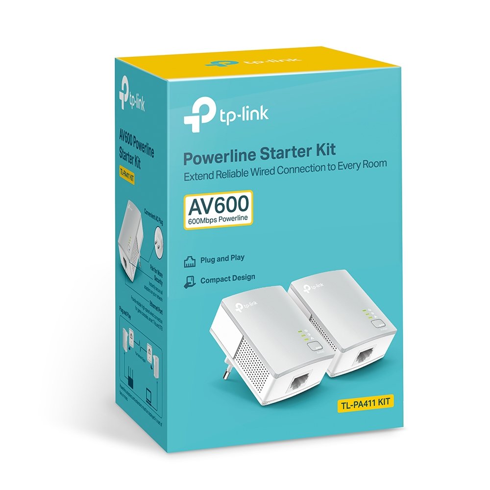 Tp-Link Tl-Pa411kit Mini Adaptador Powerline Av600