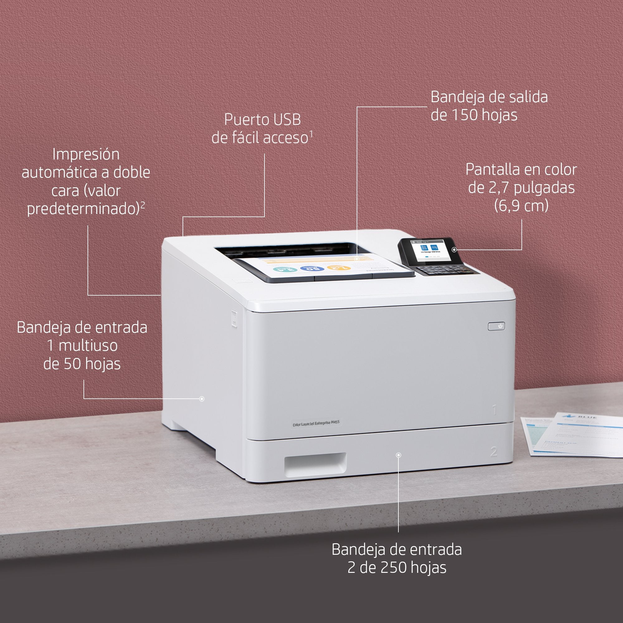 EAN 0193905215881 - HP Color LaserJet Enterprise M455dn 600 x 600 DPI A4 Wifi imagen 6