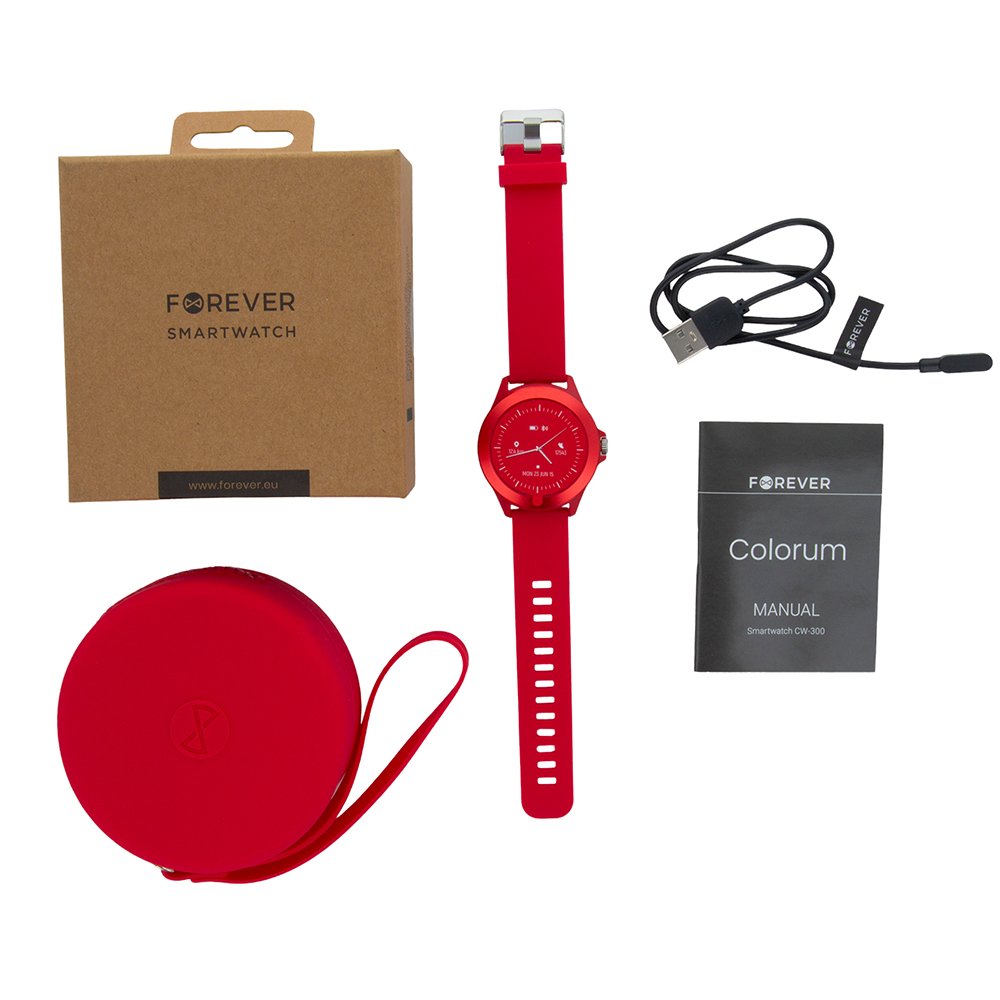 Smartwatch Forever Colorum Cw-300 Notificaciones Frecuencia Cardíaca Magenta