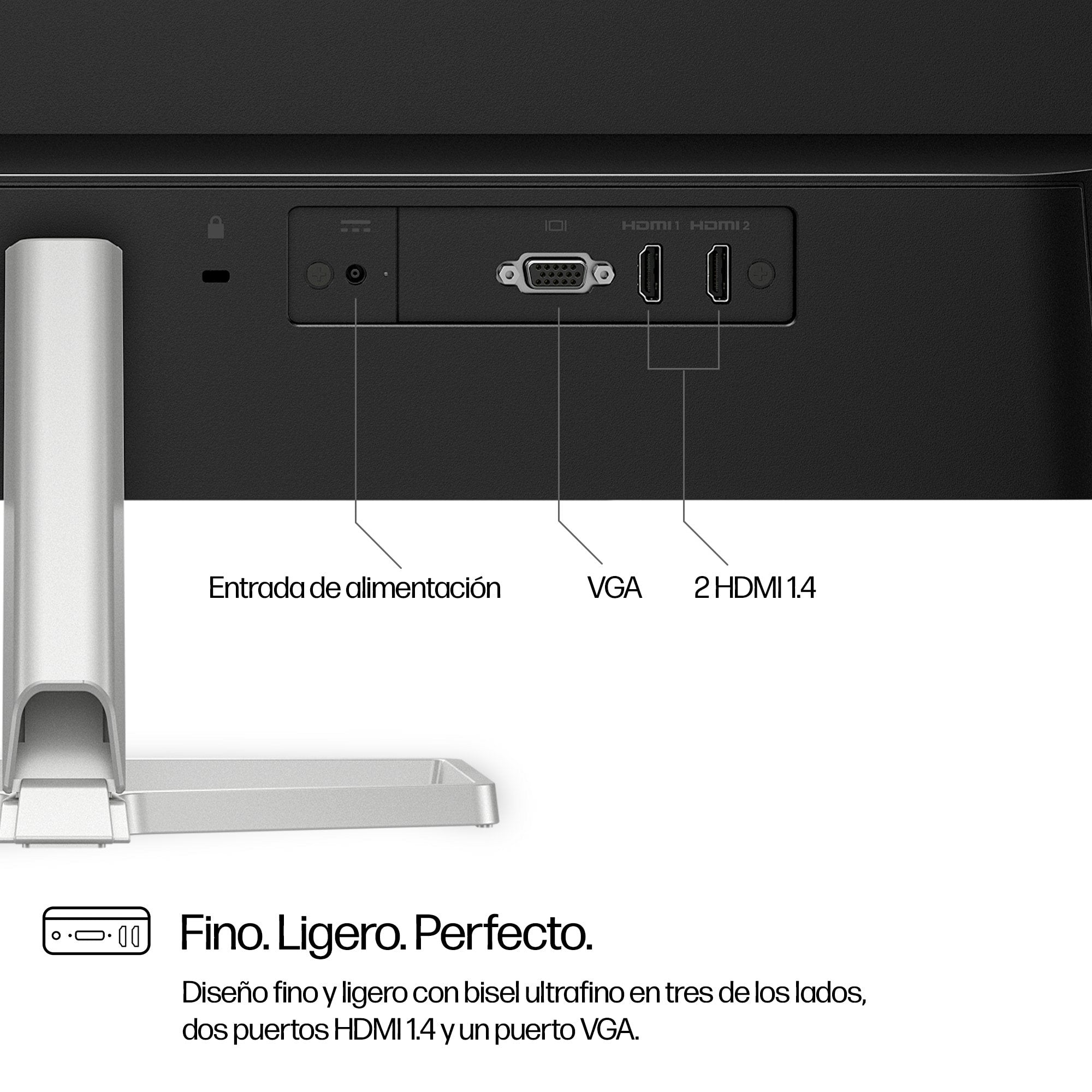 Monitor  Hp 527sf Led  (27 Pulgadas), Negro/Plateado, Fullhd, Ips, Hdmi, Vga, Panel 100hz 94f44e9#Abb