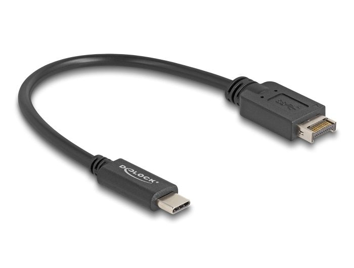 Delock 85528 Cable Usb 10 Gbps Key Usb Tipo-E A 20 Pines Macho A Usb Type-C Macho 25 Cm