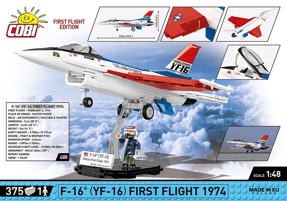 Cobi F-16 (Yf-16) Primer Vuelo 1974, Juguetes De Diseño Cobi-5892