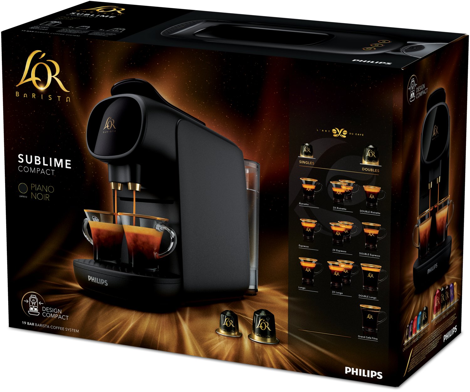 Cafetera De Cápsulas Philips L'Or Barista Sublime Lm 9012 60  Negra