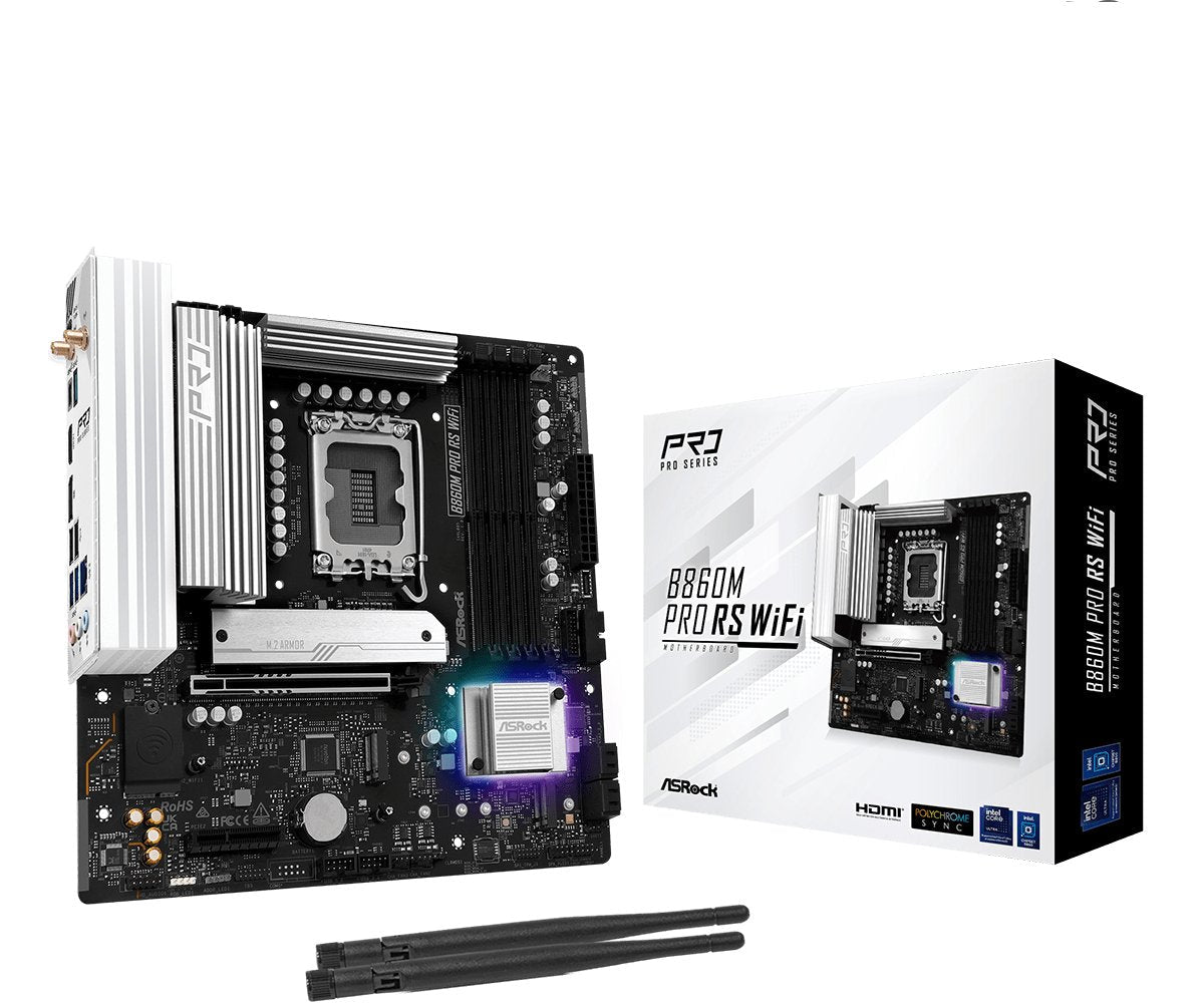EAN 4711581490284 - Asrock B860M Pro RS WiFi Intel B860 LGA 1851 (Socket V1) micro ATX imagen 1