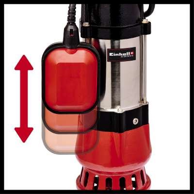 Bomba De Agua Sucia Einhell Gc-Dp 5010 G, Sumergible/Bomba De Presión (Rojo/Acero Inoxidable, 500 Vatios)