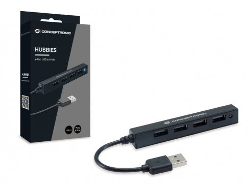 EAN 4015867223727 - Conceptronic HUBBIES05B hub de interfaz USB 2.0 480 Mbit/s Negro imagen 2