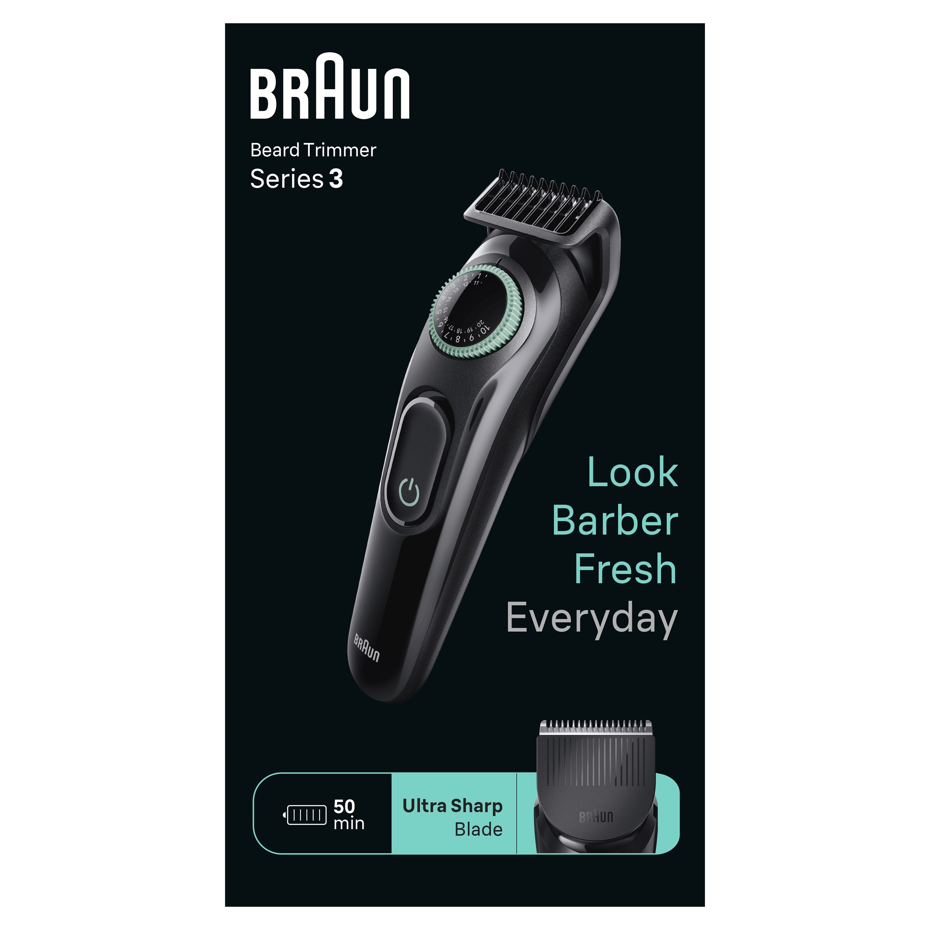 EAN 4210201447917 - Braun BeardTrimmer 3 BT3421 Batería 40 2 cm Negro imagen 2