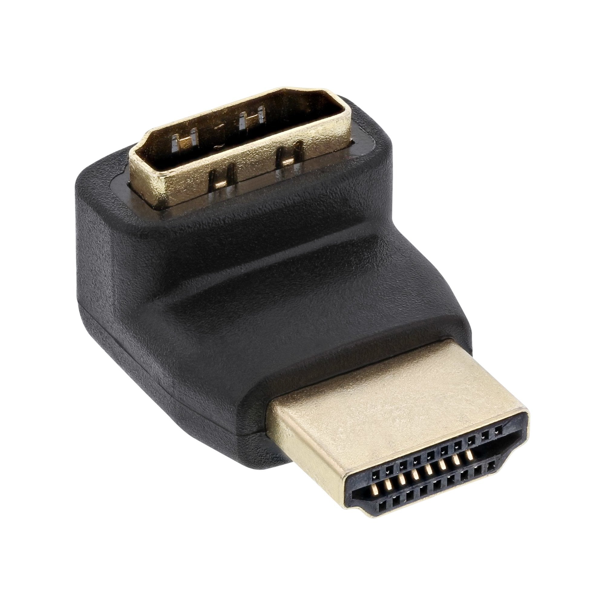 Adaptador Hdmi Inline, Macho/Hembra, En Ángulo Hacia Arriba, Contactos Dorados, Compatible Con 4k2k