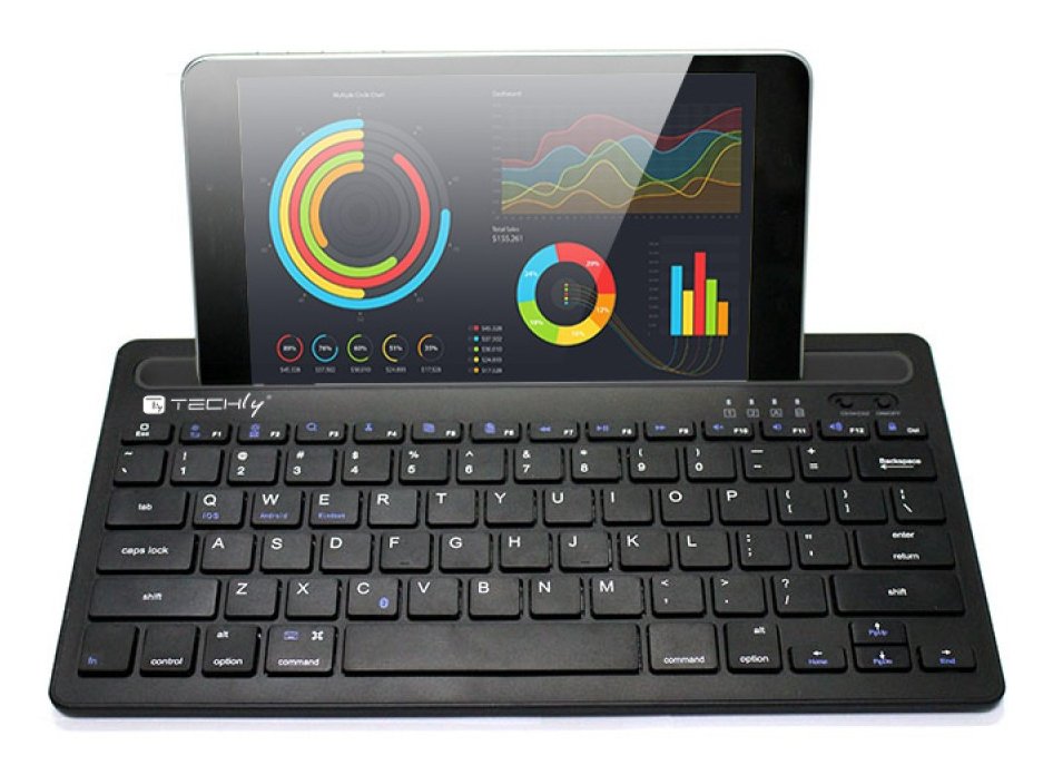 EAN 8059018367898 - Techly ICTBK102U teclado Universal Bluetooth QWERTY Inglés Negro imagen 4